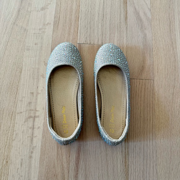 Dream Pairs Girls Glitter Slip On Ballerina Flats, Size 13 - Picture 9 of 16